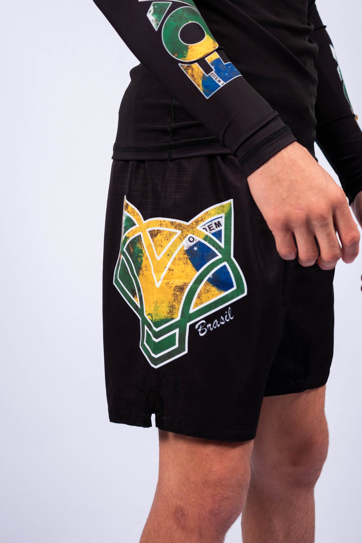 Bermuda No-Gi Jiu-Jitsu FOX FW Brasil Preta Ripstop