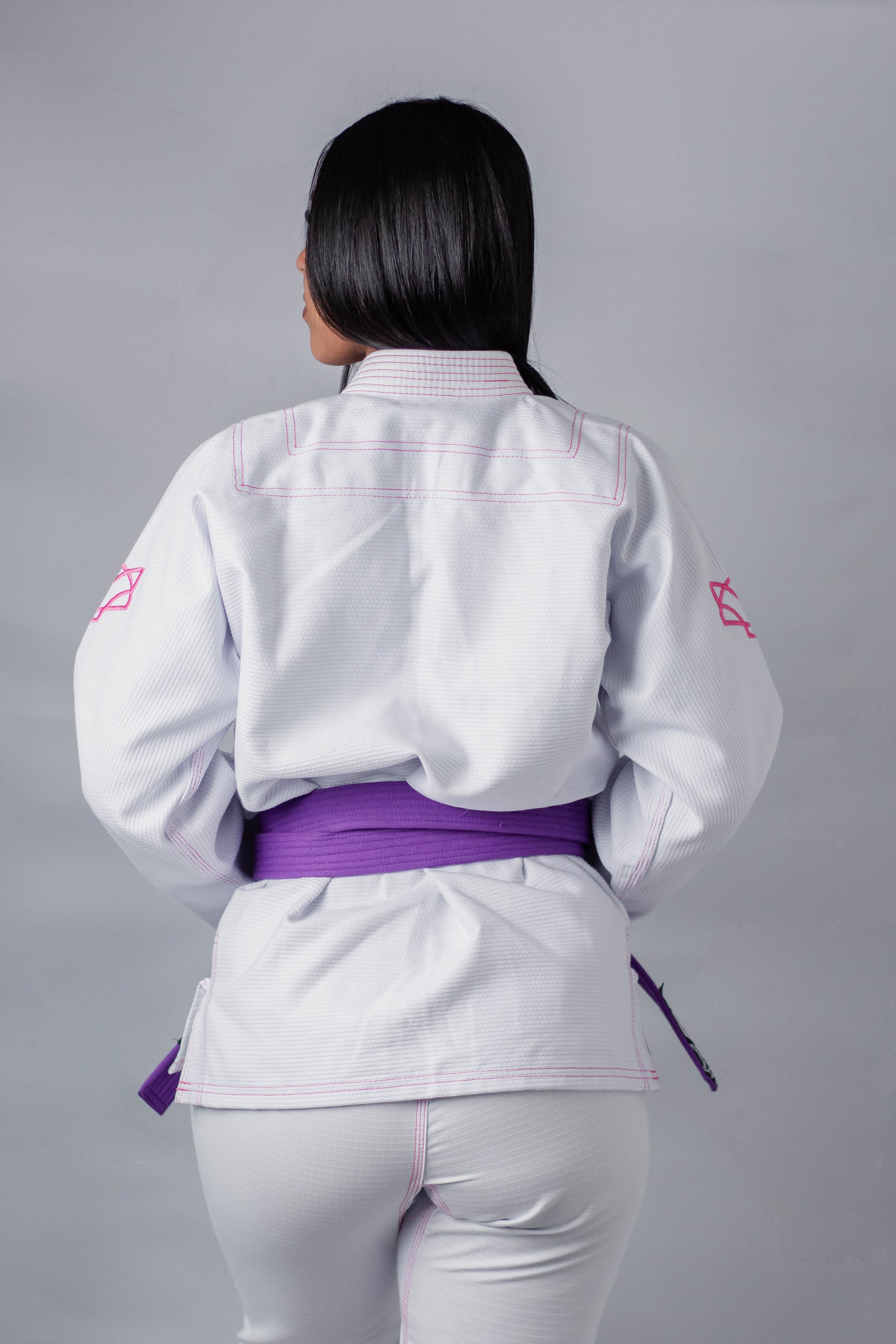 Kimono Sakura Fox - Branco com Rosa