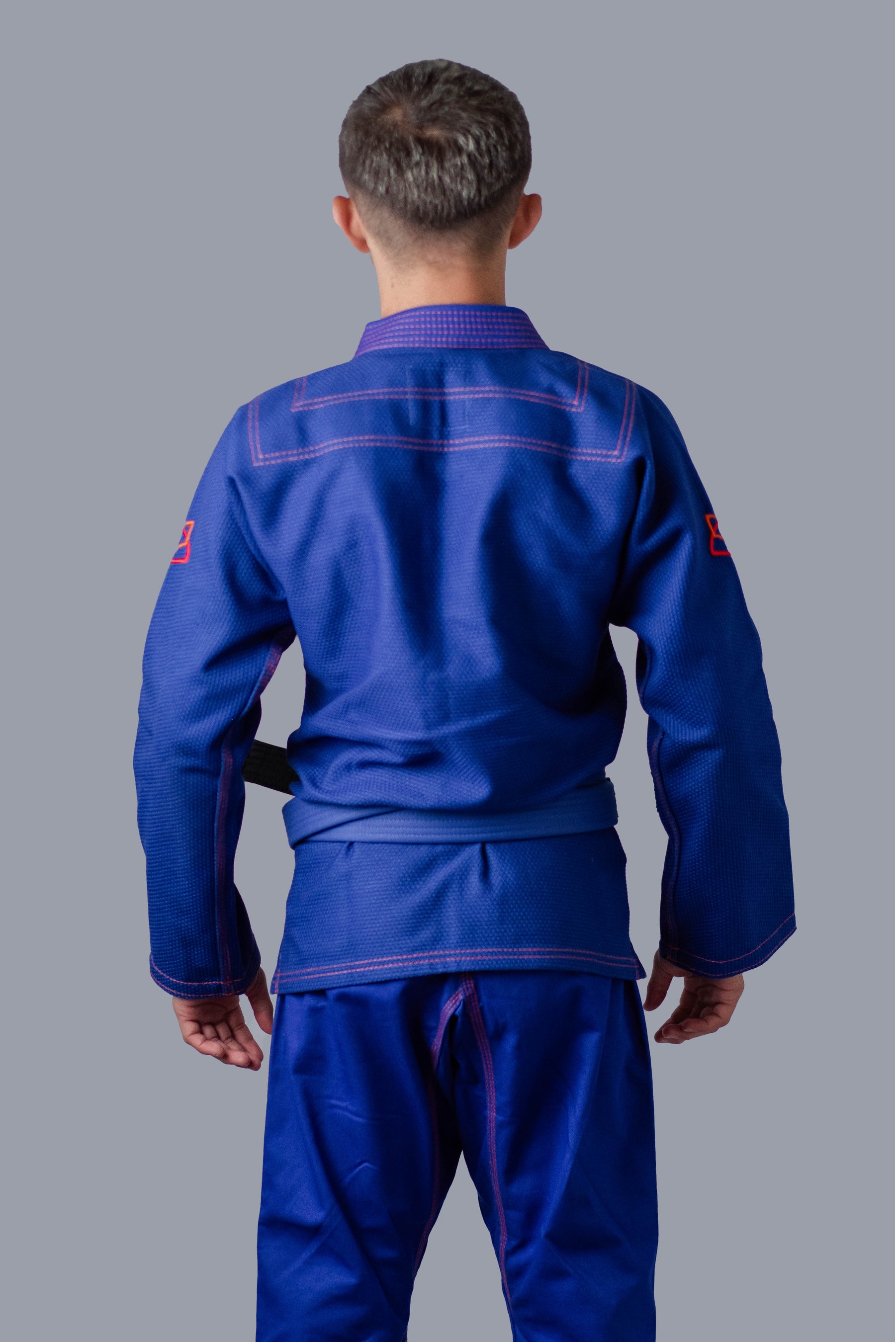 Kimono Classic Fox - Azul com Laranja