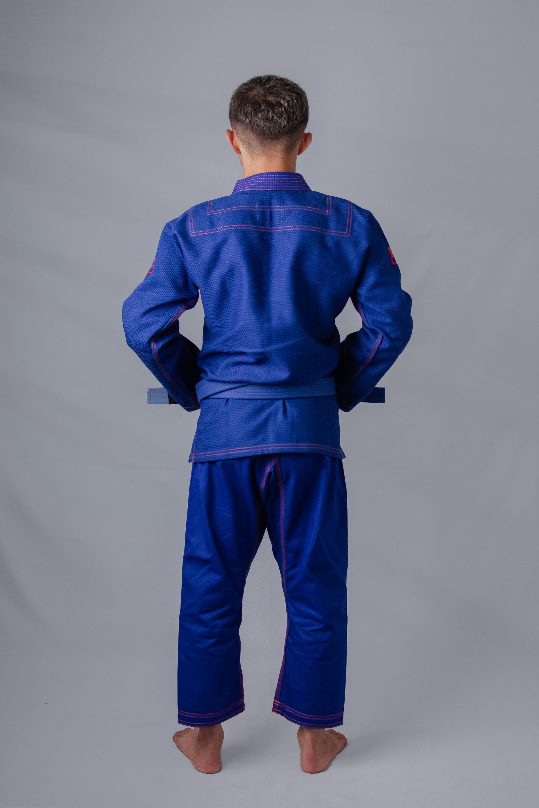 Kimono Classic Fox - Azul com Laranja