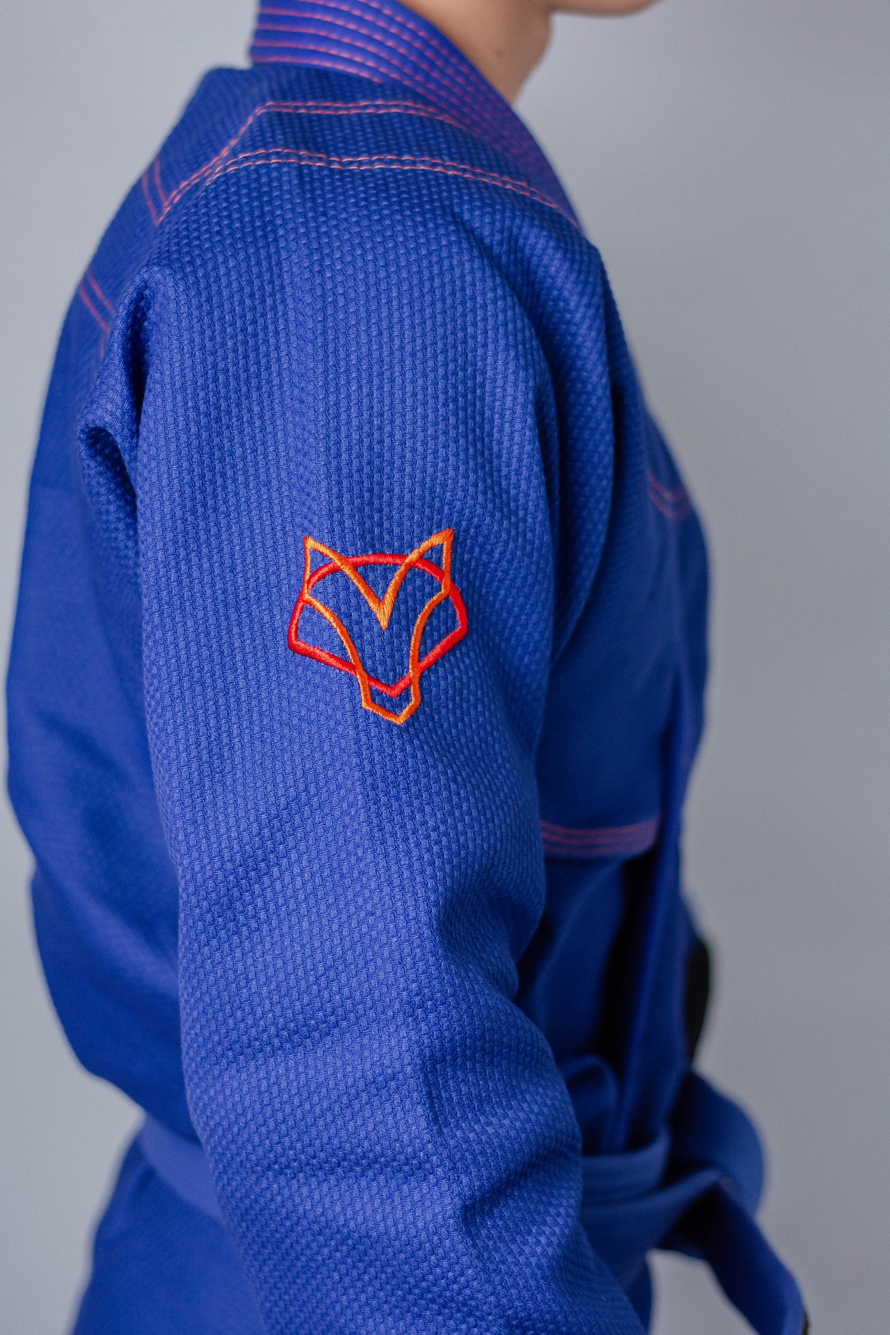 Kimono Classic Fox - Azul com Laranja