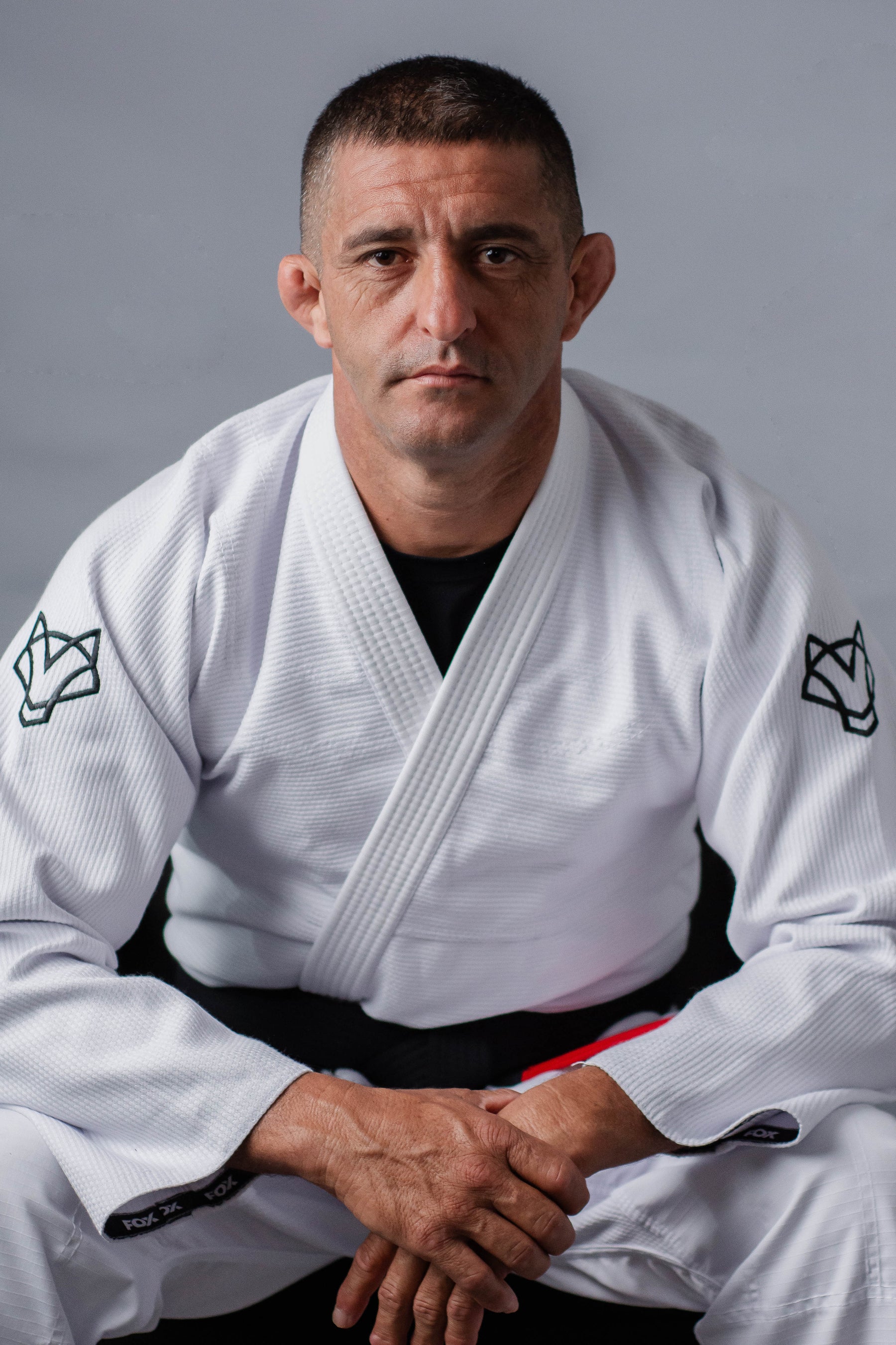 Kimono OldSchool Fox - Branco com Preto