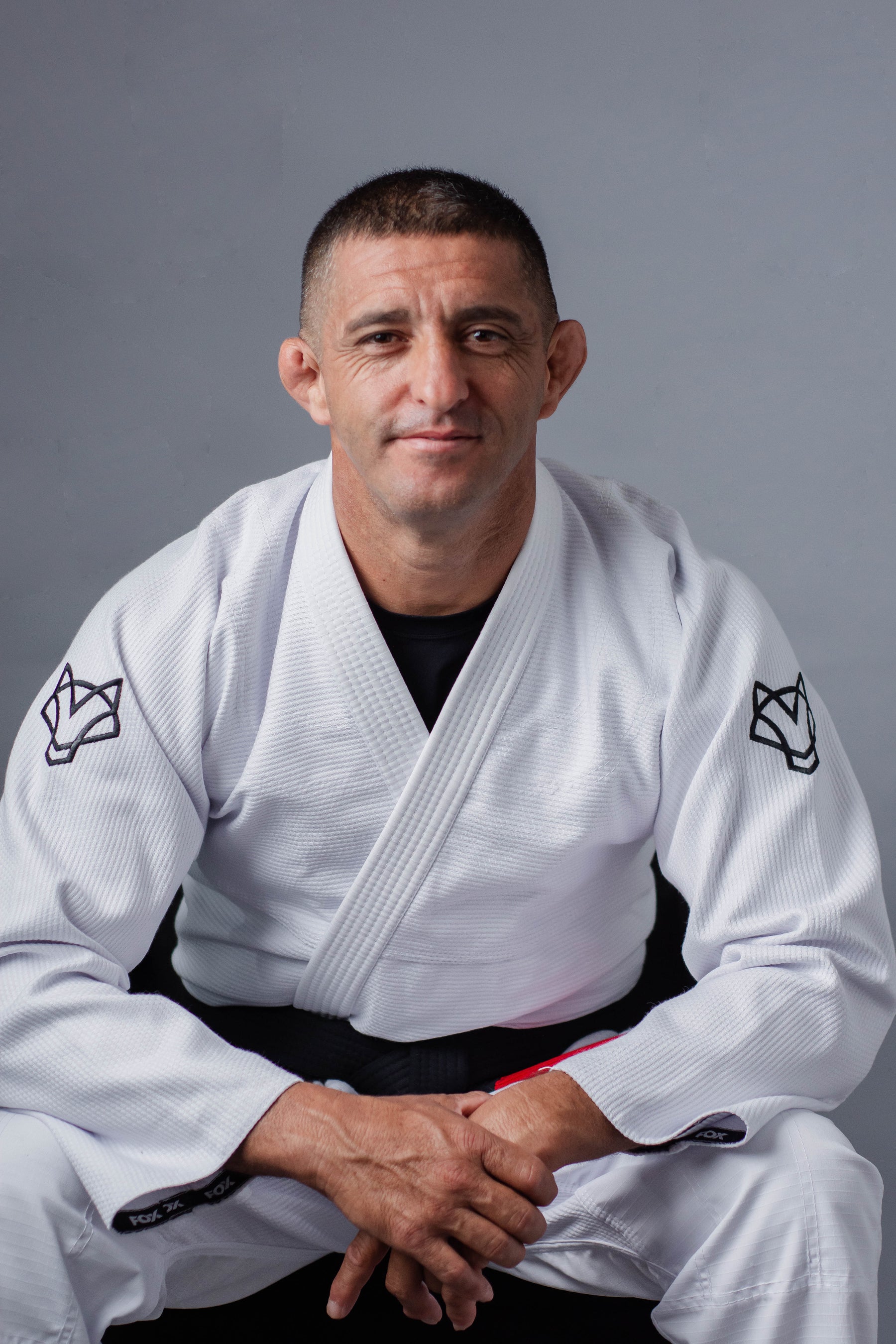 Kimono OldSchool Fox - Branco com Preto