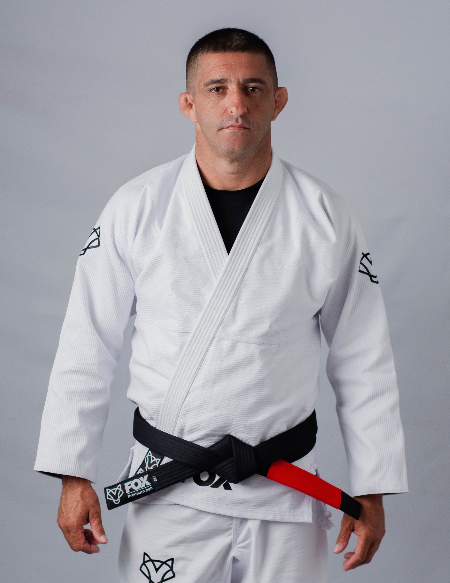Kimono OldSchool Fox - Branco com Preto