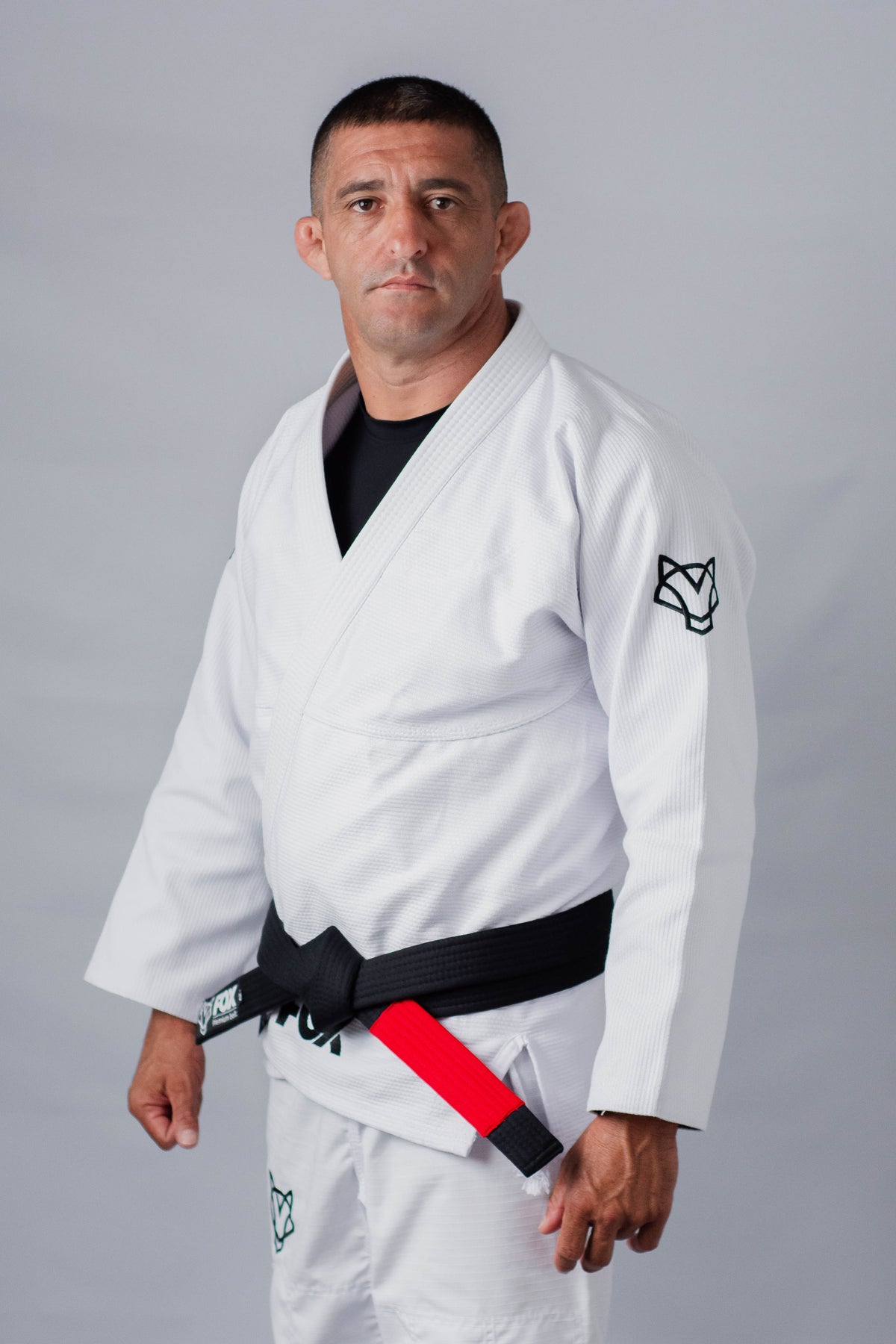 Kimono OldSchool Fox - Branco com Preto