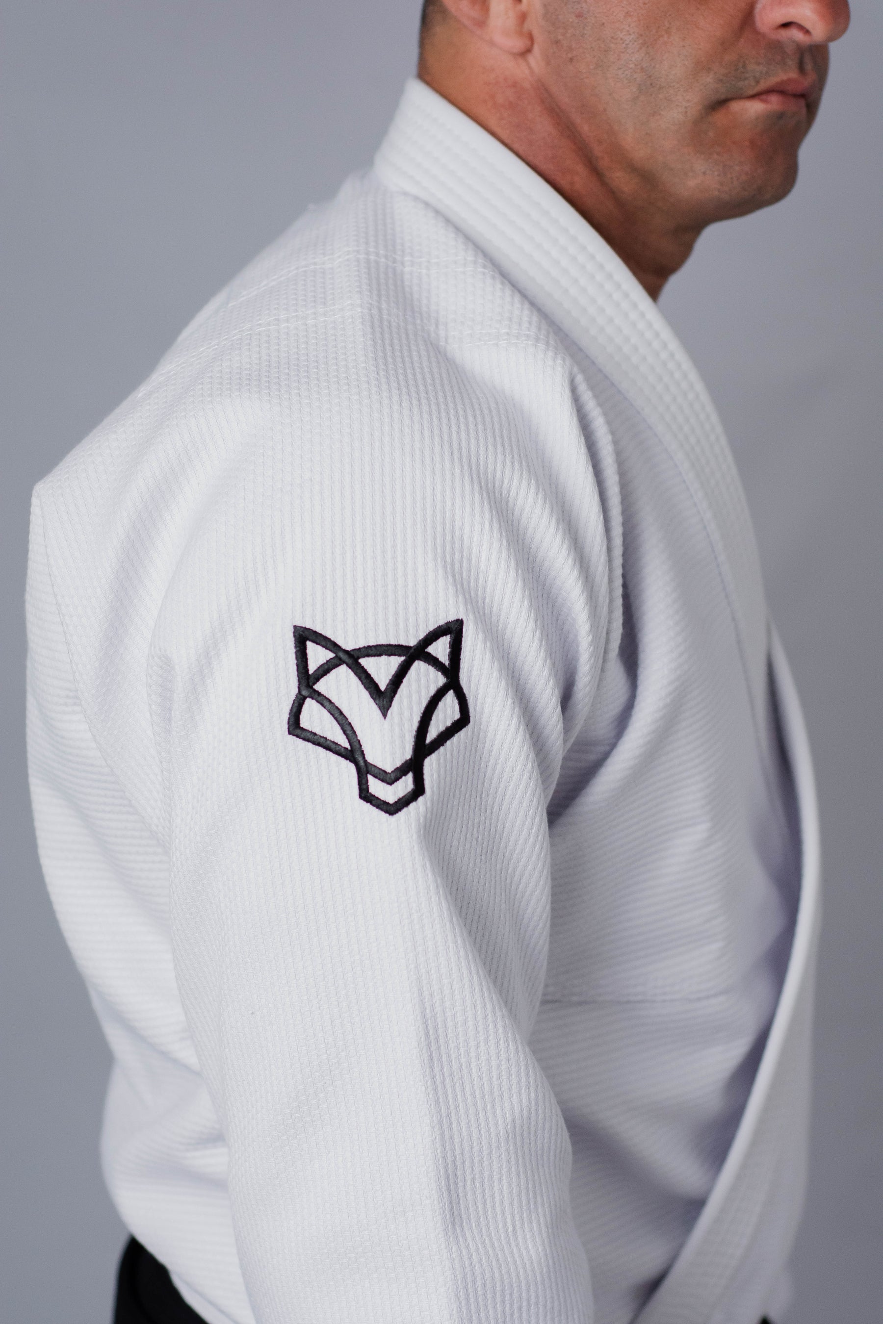 Kimono OldSchool Fox - Branco com Preto