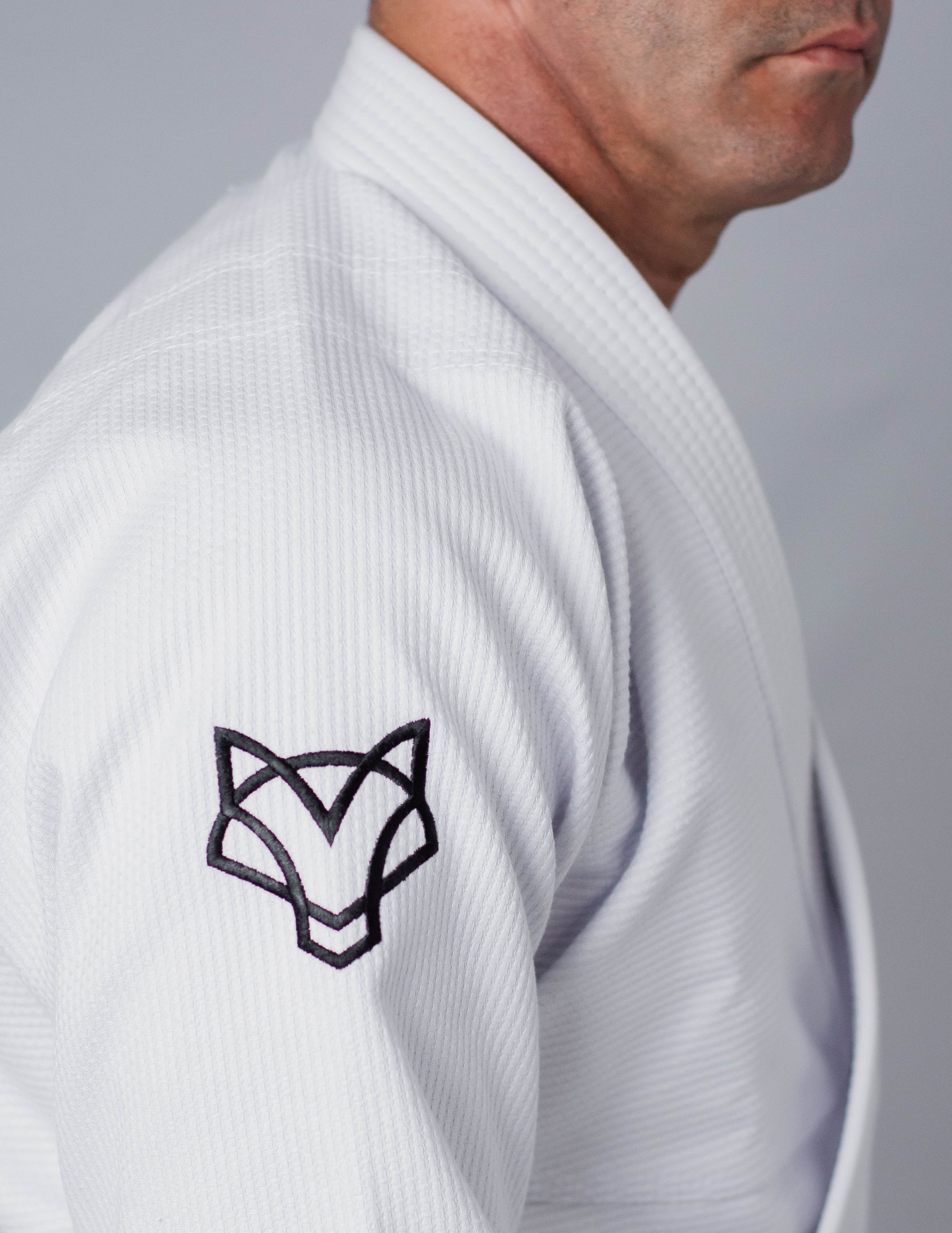 Kimono OldSchool Fox - Branco com Preto