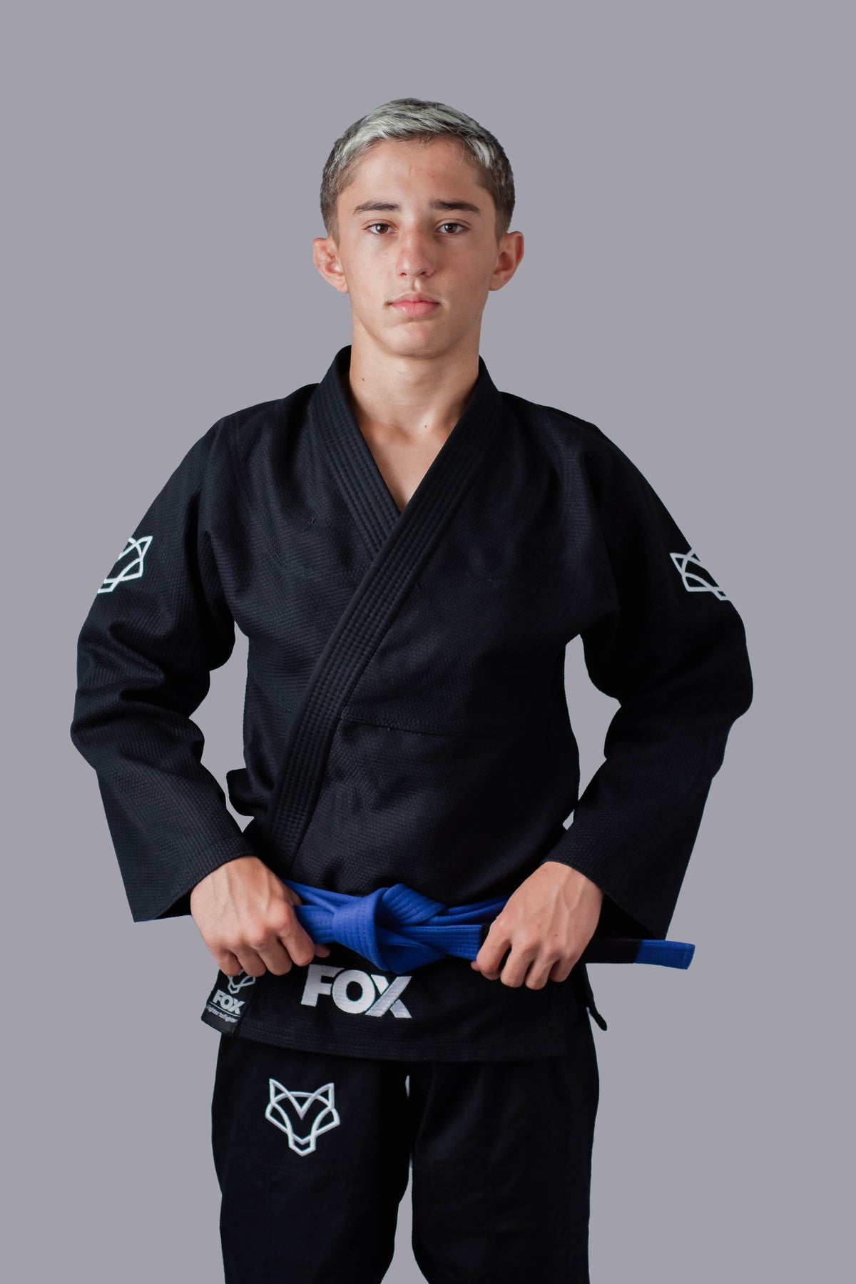 Kimono OldSchool Fox - Preto com Branco