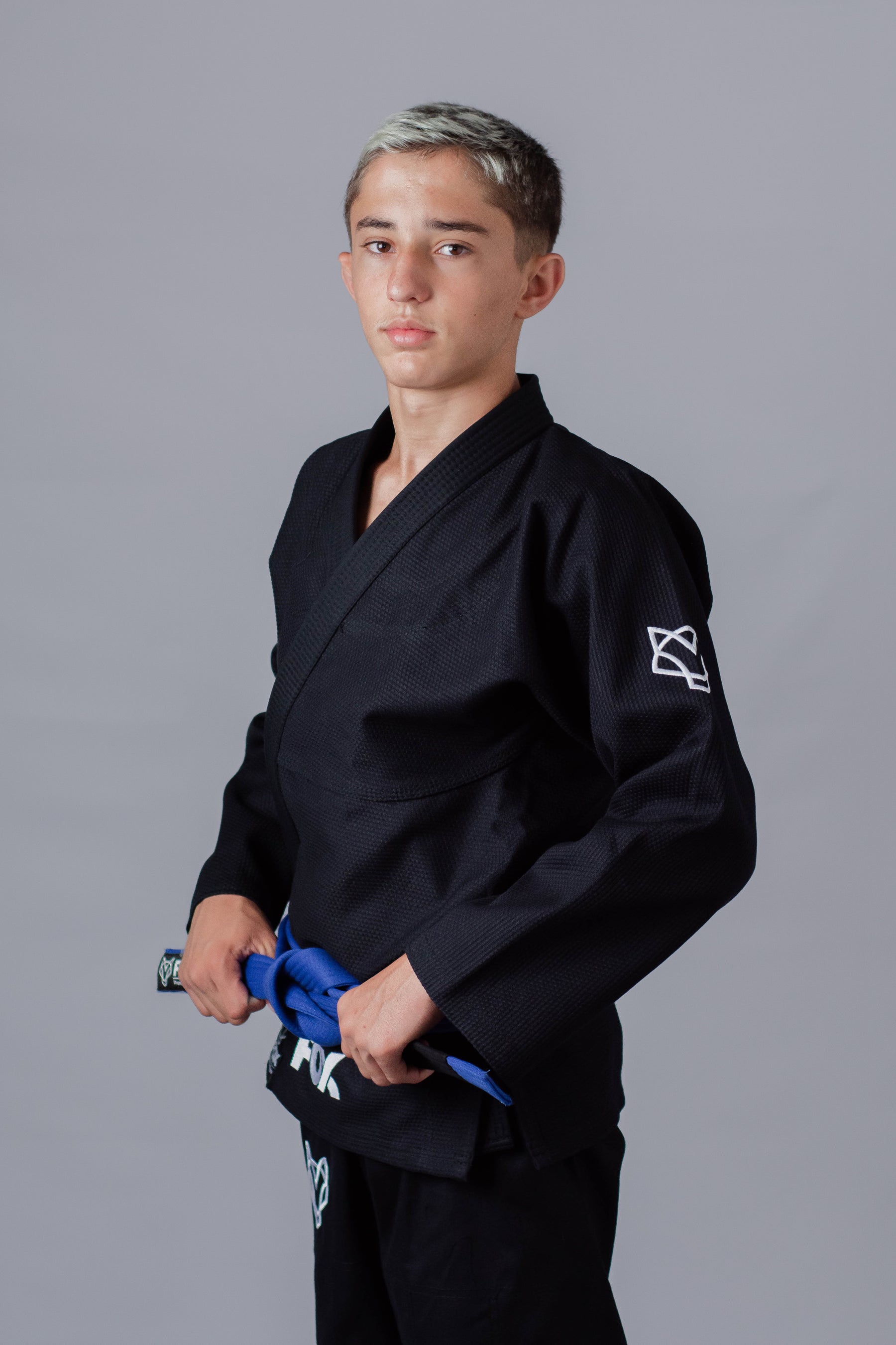 Kimono OldSchool Fox - Preto com Branco