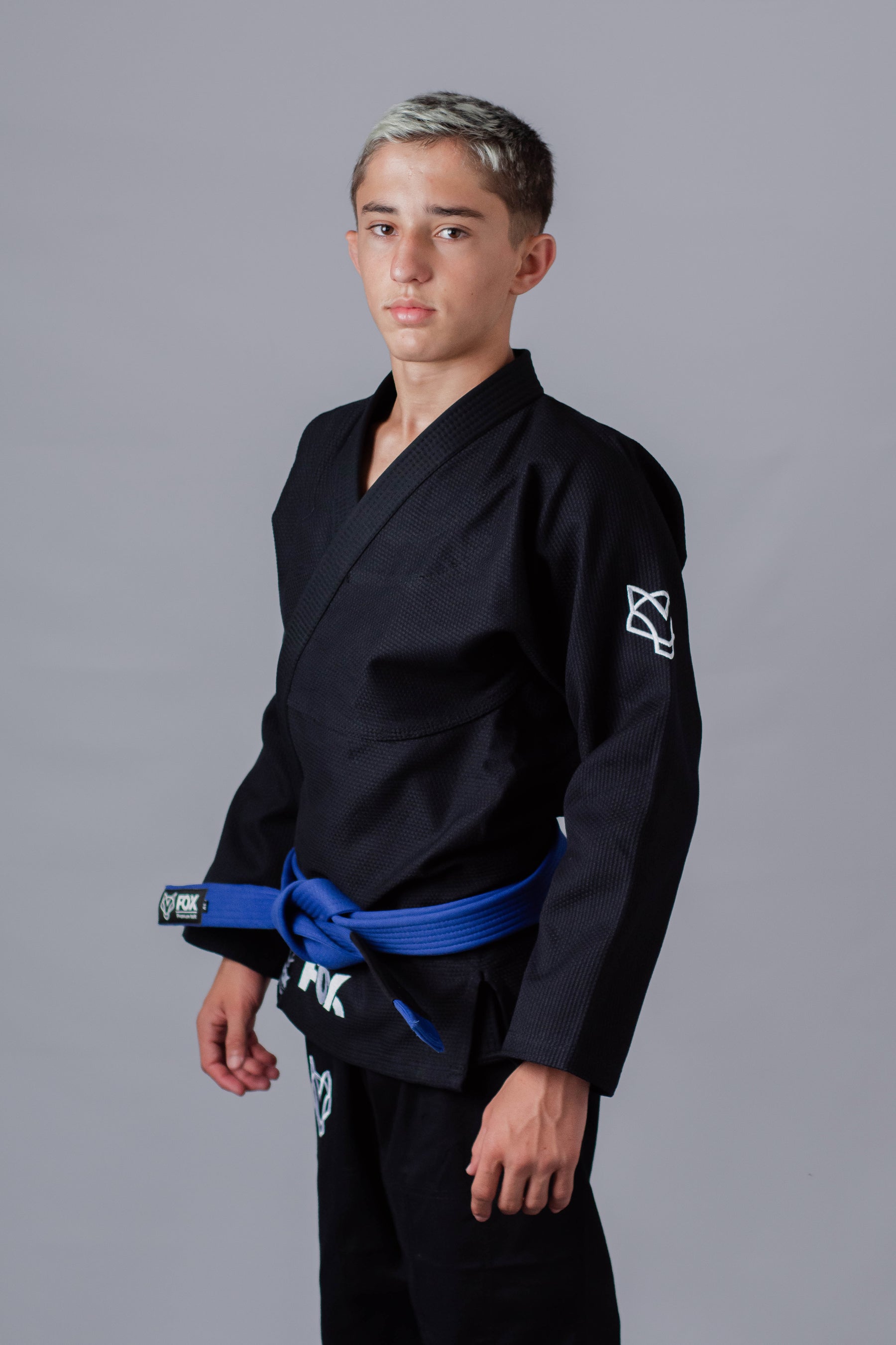 Kimono OldSchool Fox - Preto com Branco
