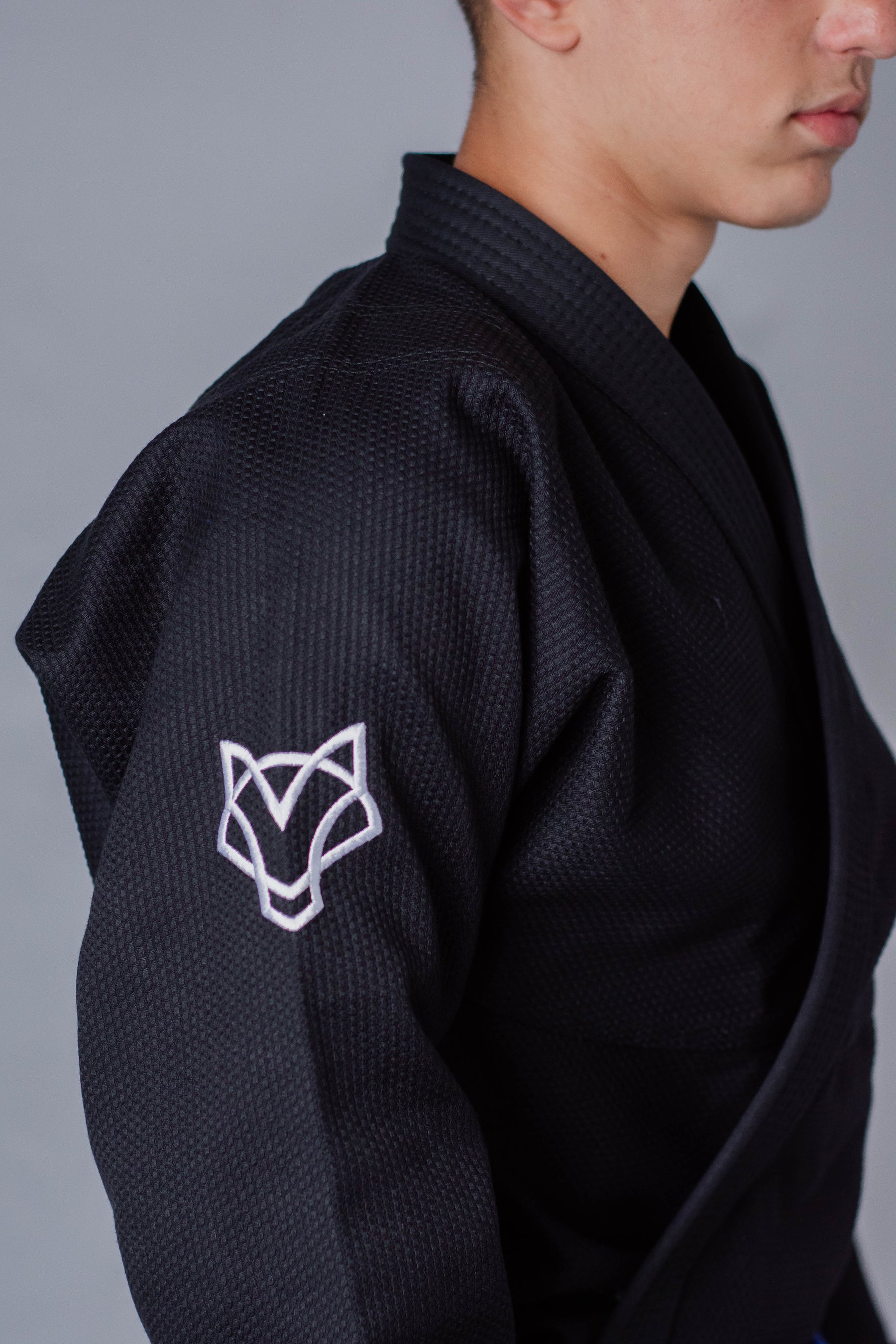 Kimono OldSchool Fox - Preto com Branco