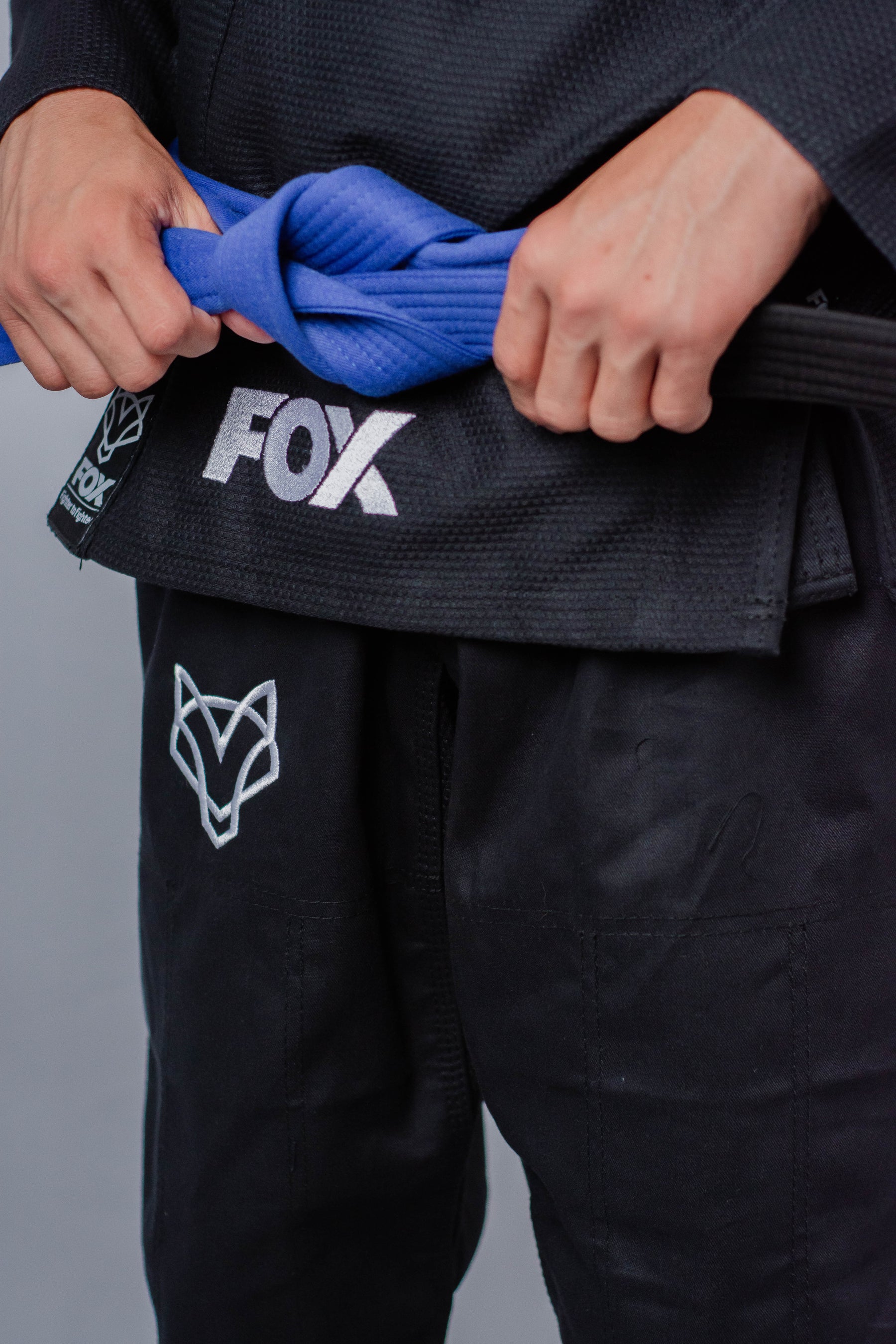 Kimono OldSchool Fox - Preto com Branco