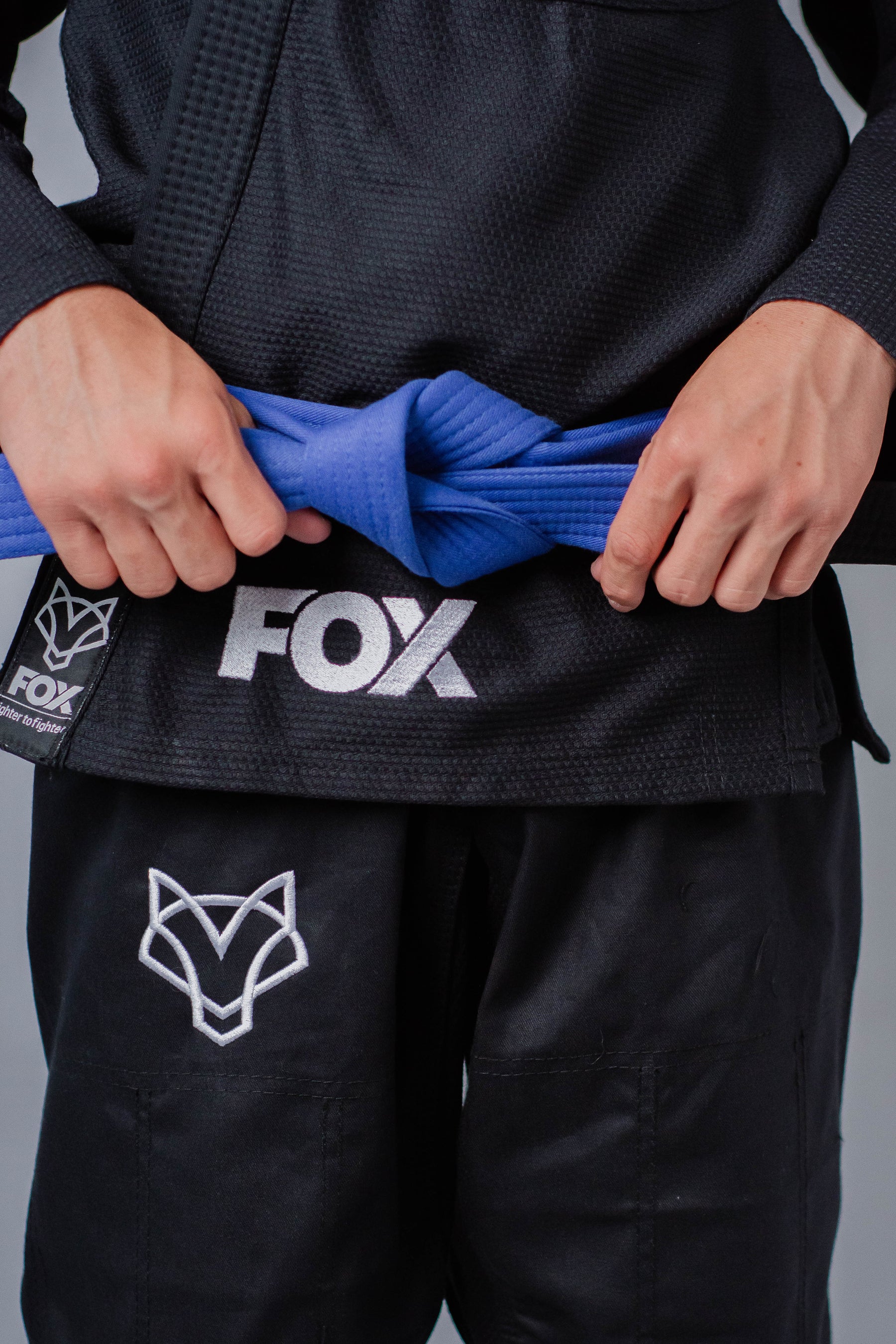 Kimono OldSchool Fox - Preto com Branco