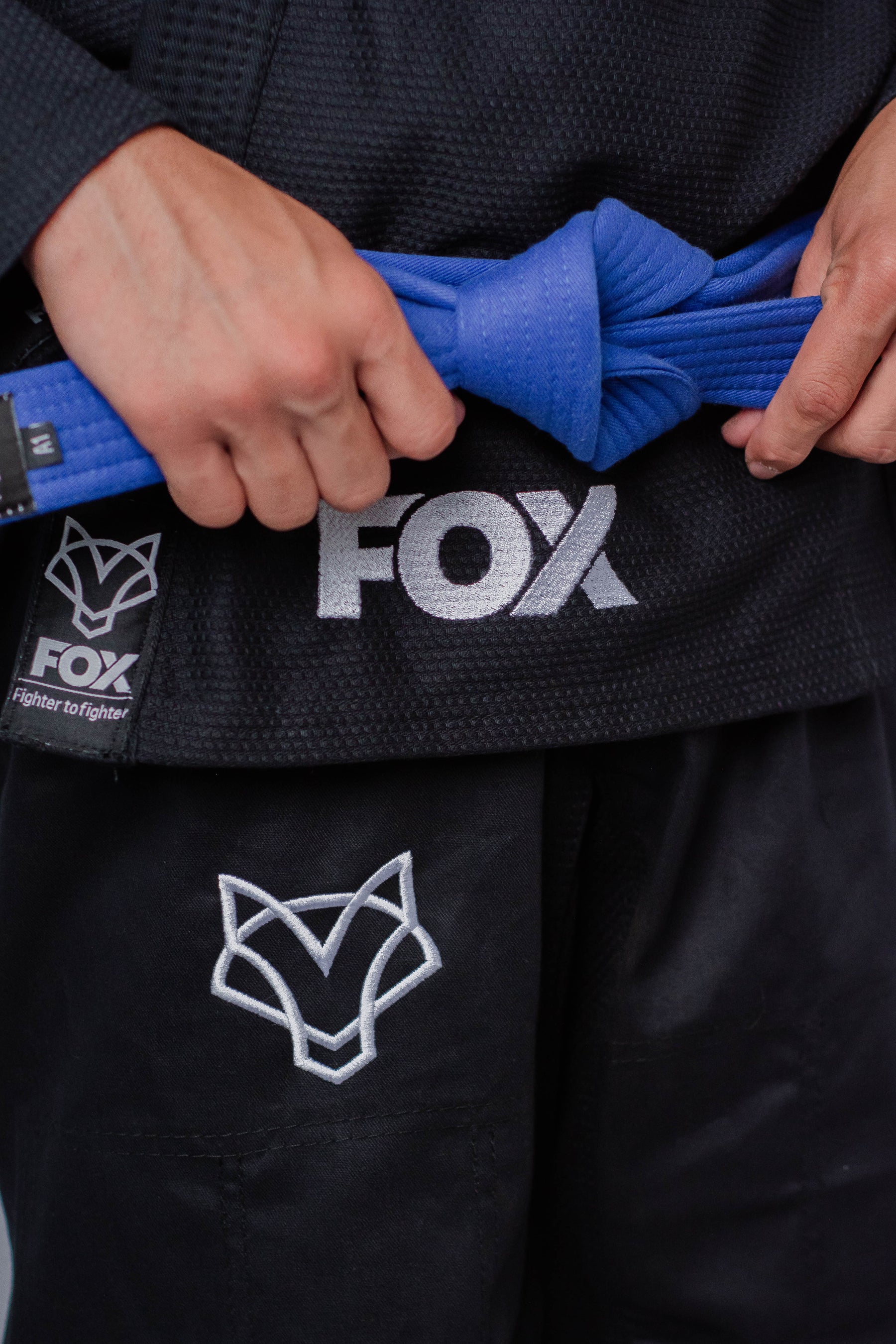 Kimono OldSchool Fox - Preto com Branco