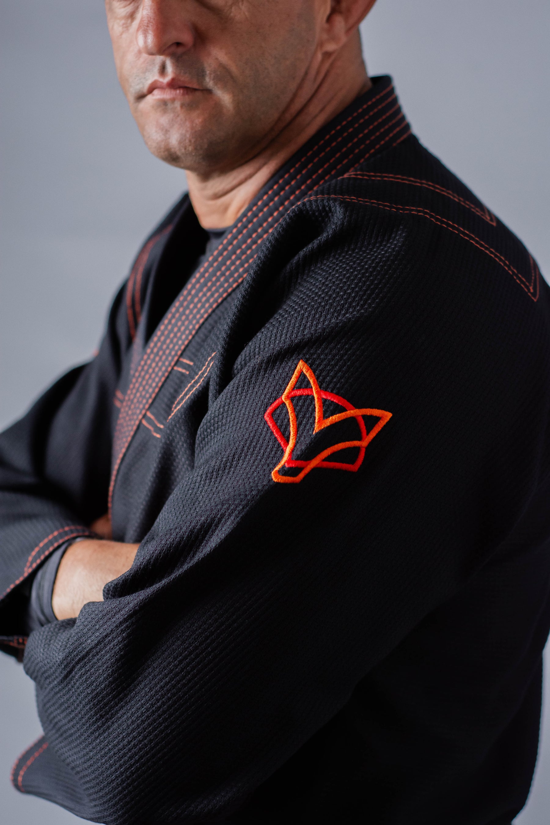 Kimono Classic Fox - Preto com Laranja