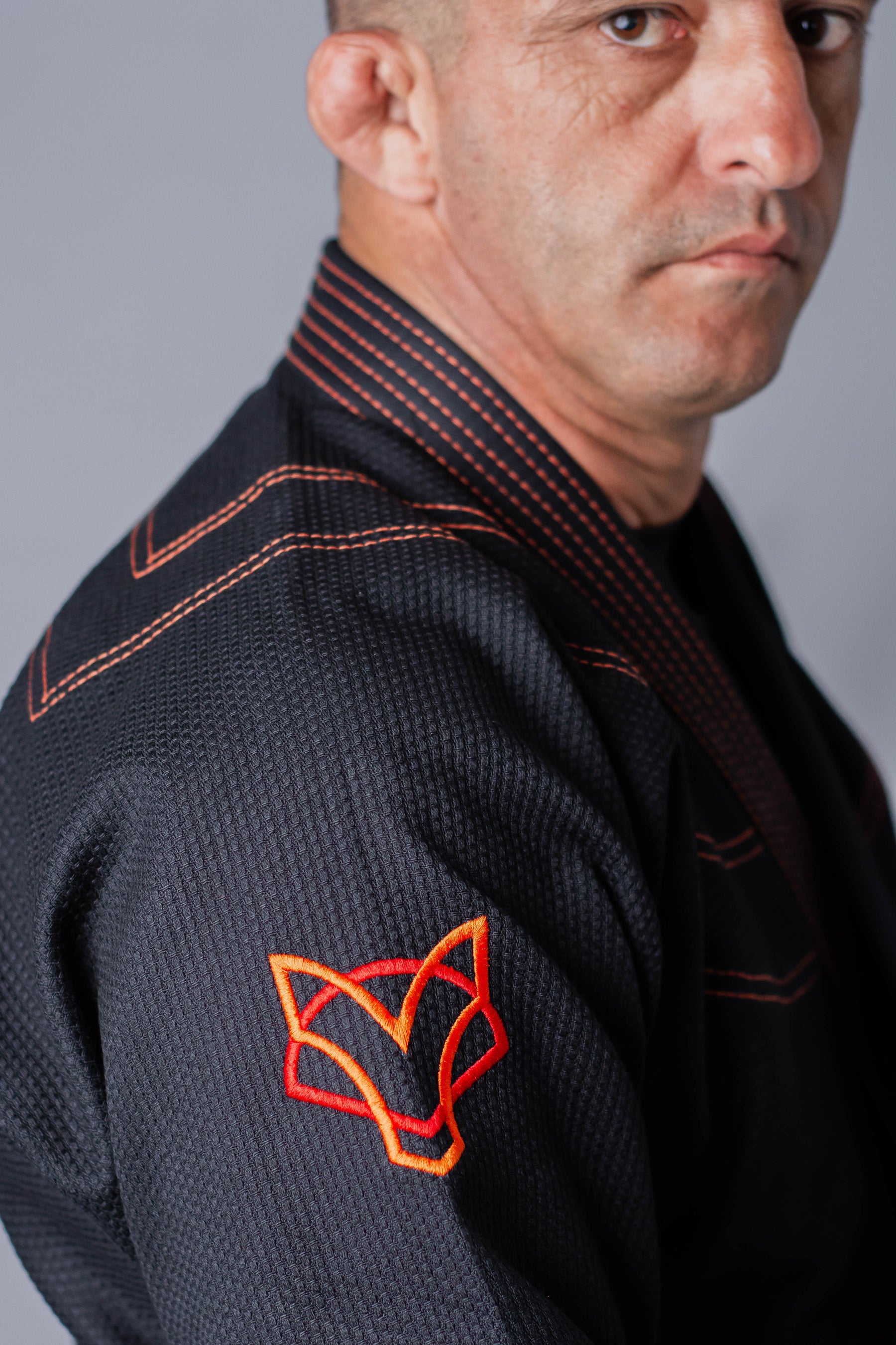 Kimono Classic Fox - Preto com Laranja