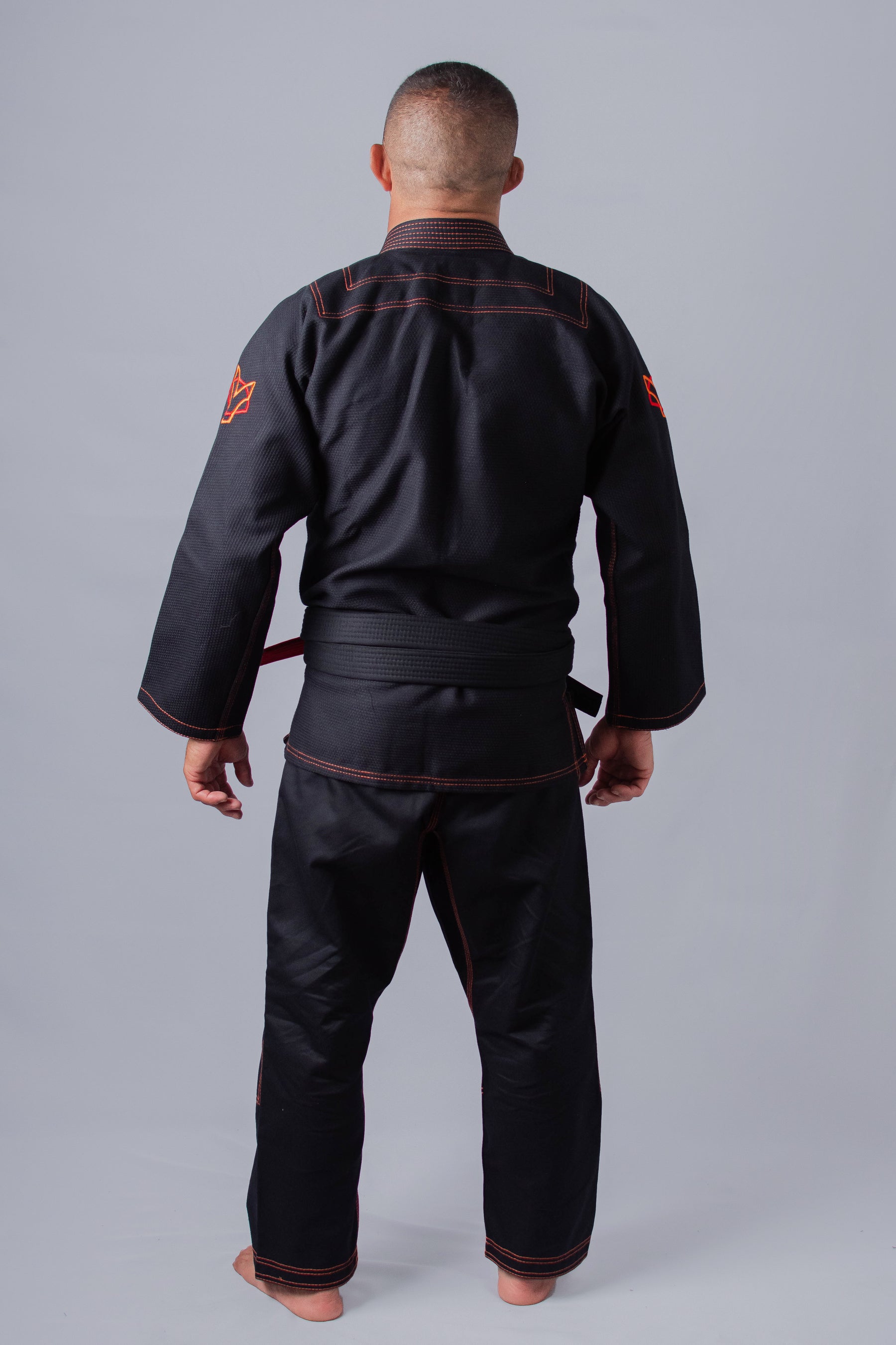 Kimono Classic Fox - Preto com Laranja