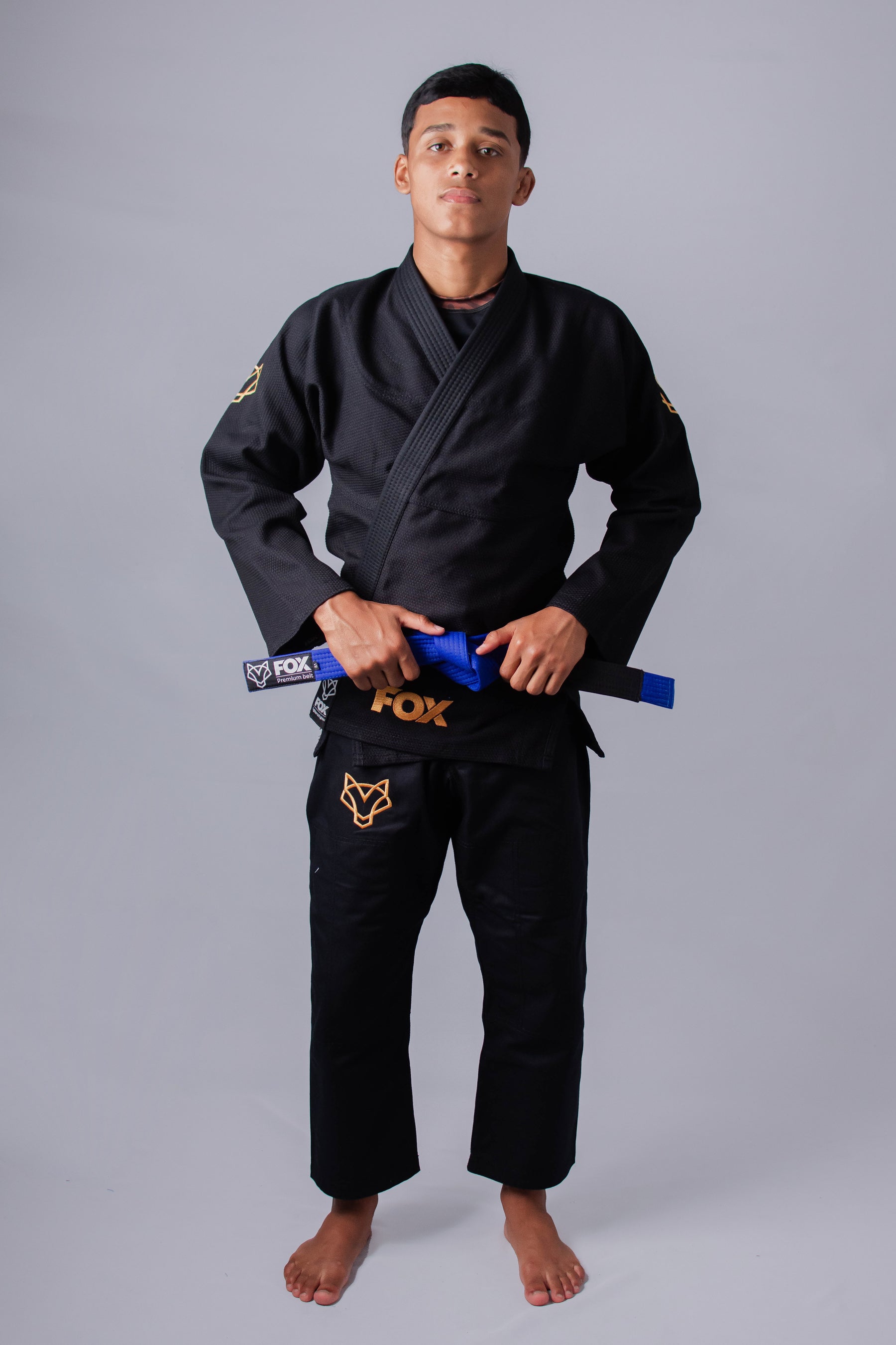 Kimono Legendary Fox - Preto com Dourado