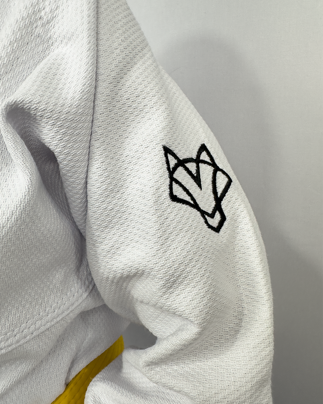 Kimono Masculino Kids Fox™ - Branco com Laranja