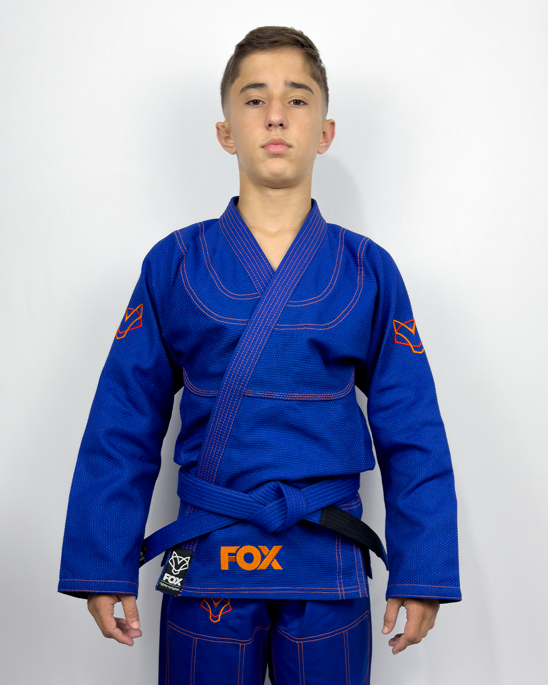 Kimono Classic Fox - Azul com Laranja