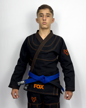 Kimono Classic Fox - Preto com Laranja