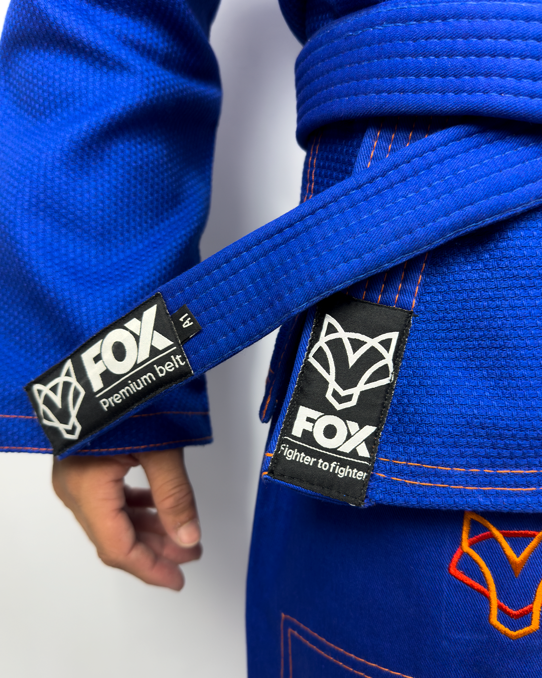 Kimono Classic Fox - Azul com Laranja