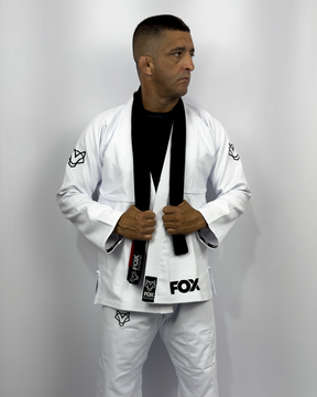 Kimono OldSchool Fox - Branco com Preto