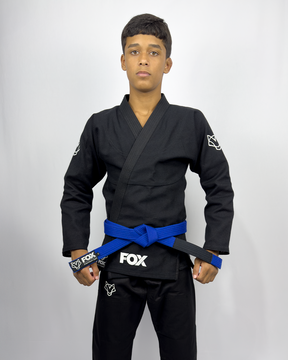 Kimono OldSchool Fox - Preto com Branco