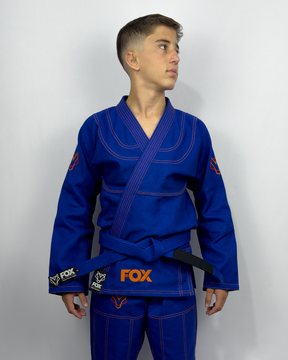 Kimono Classic Fox - Azul com Laranja