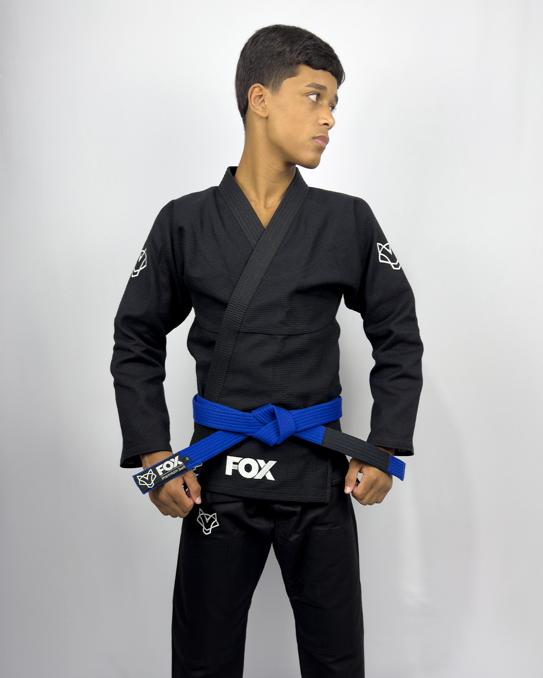 Kimono OldSchool Fox - Preto com Branco