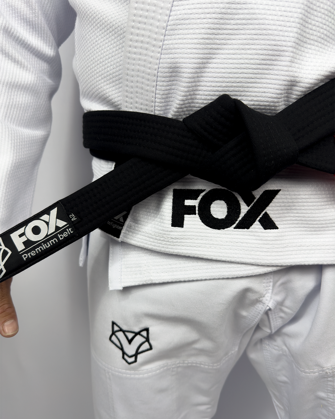 Kimono OldSchool Fox - Branco com Preto