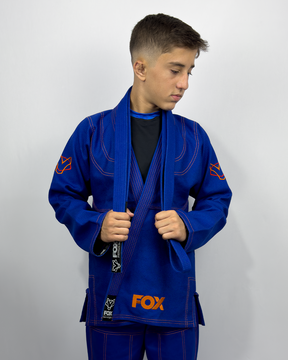 Kimono Classic Fox - Azul com Laranja