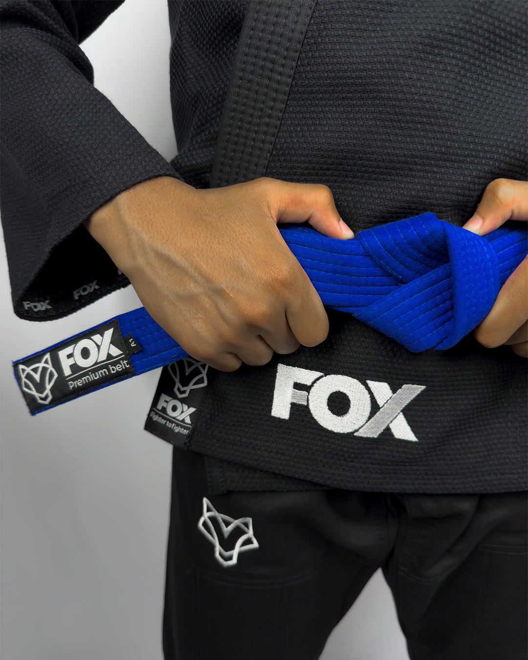 Kimono OldSchool Fox - Preto com Branco