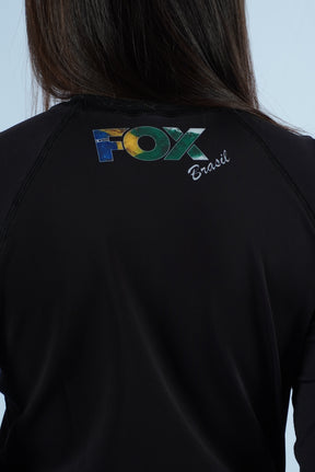 Rash Guard Jiu-Jitsu Feminino FOX FW Brasil Manga Longa UV 50+