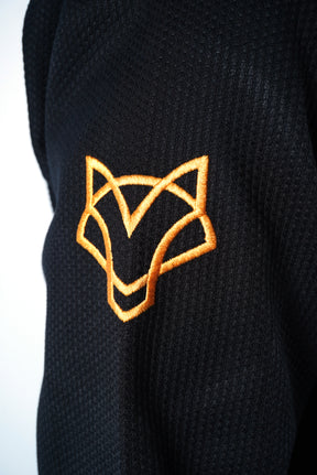 Kimono Trançado Jiu-jitsu Feminino Fox - Preto com dourado