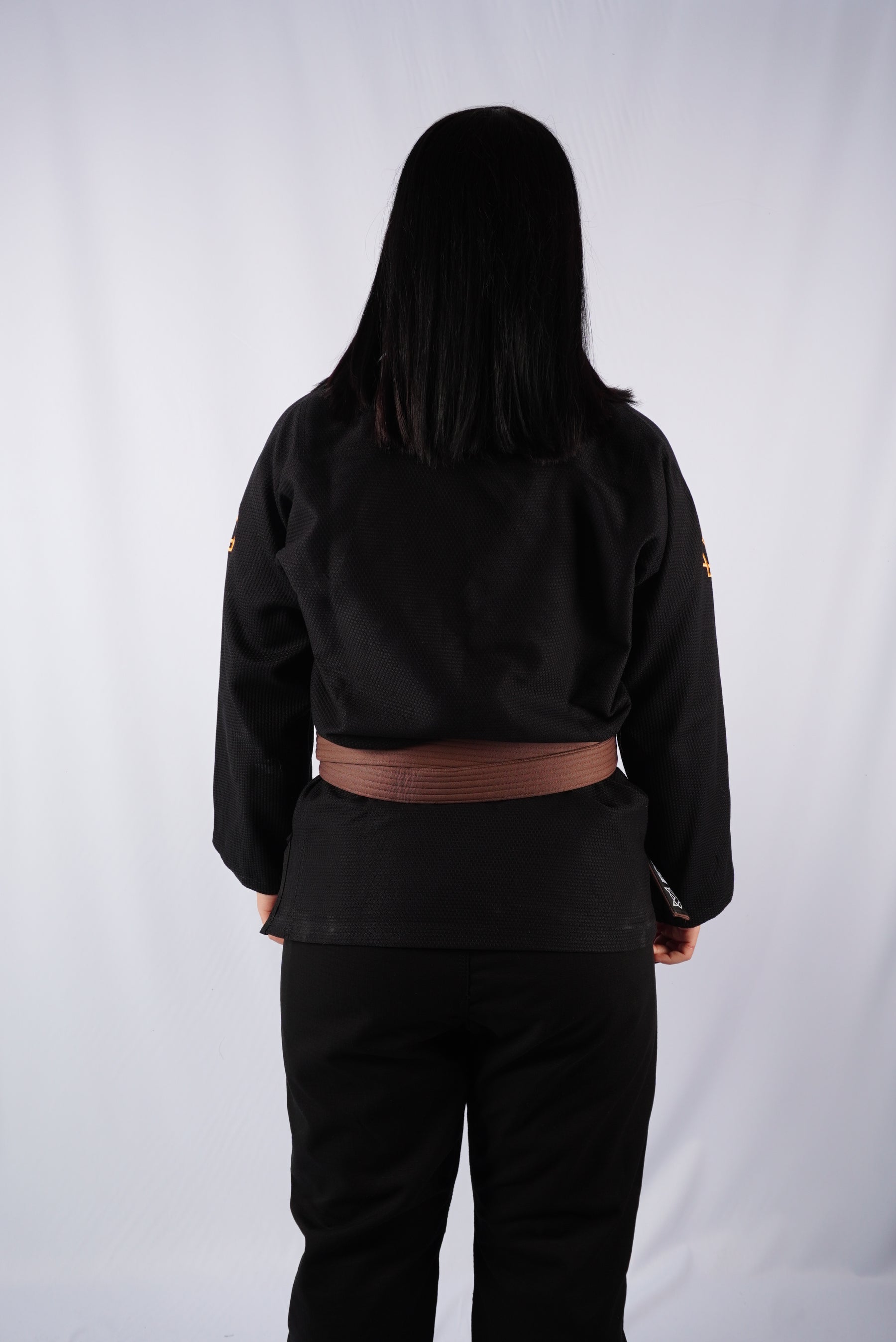 Kimono Trançado Jiu-jitsu Feminino Fox - Preto com dourado