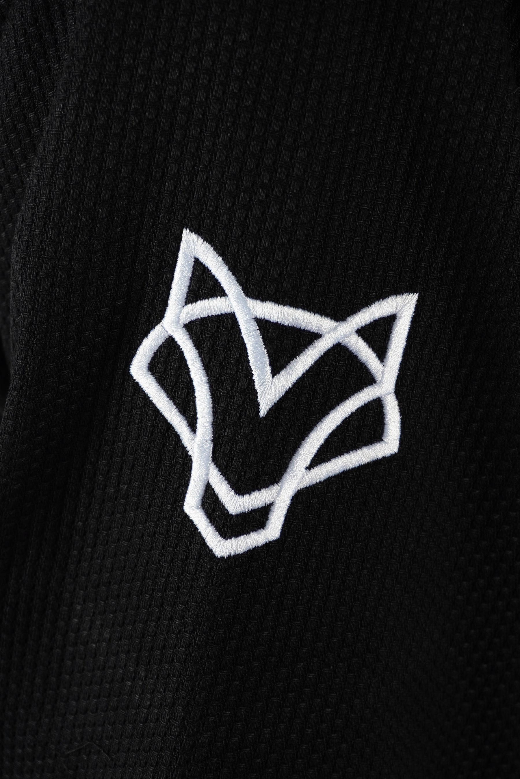 Kimono Trançado Jiu-jitsu Feminino Fox - Preto com branco