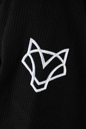 Kimono Trançado Jiu-jitsu Feminino Fox - Preto com branco
