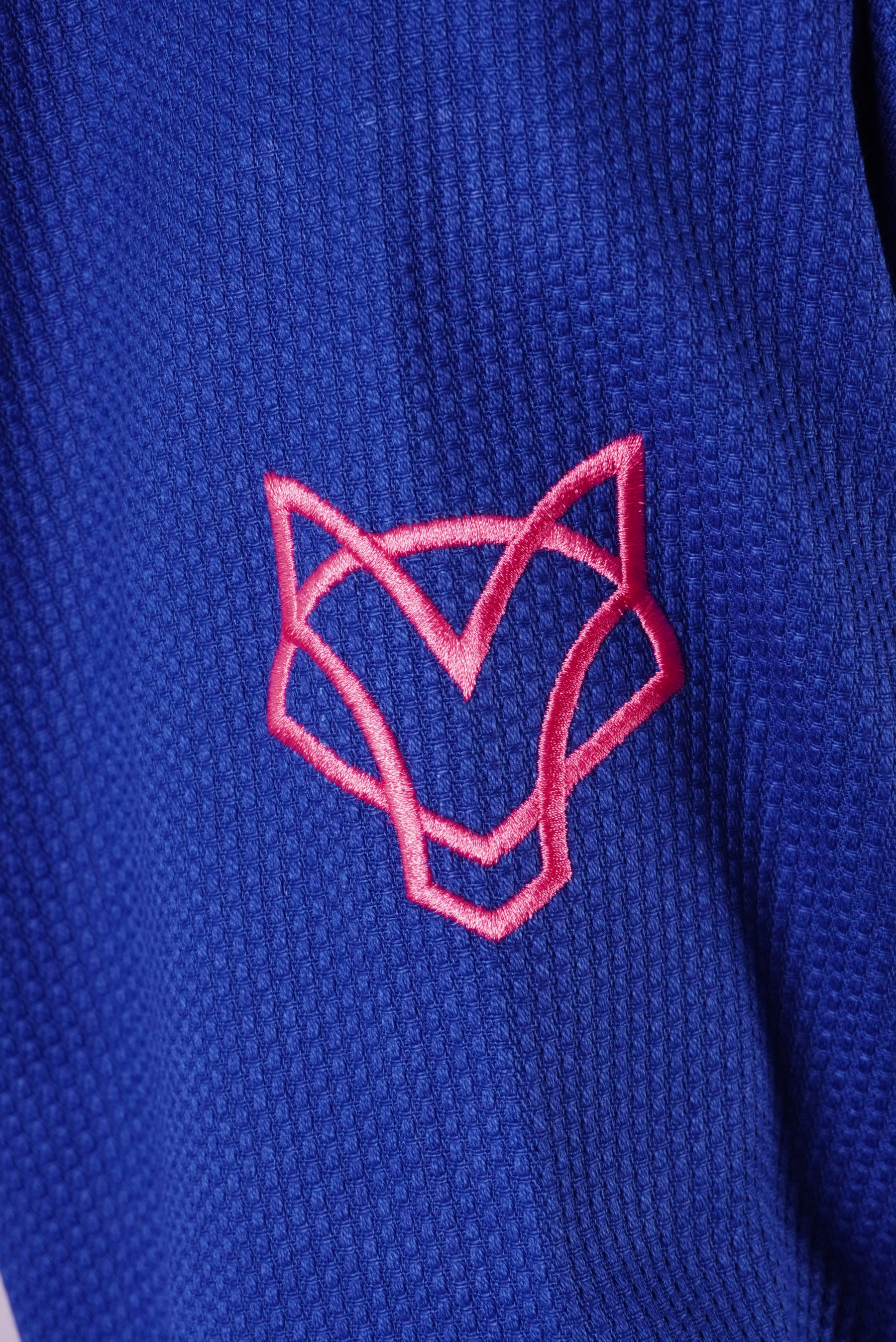 Kimono Trançado Jiu-jitsu Feminino Fox - Azul com rosa