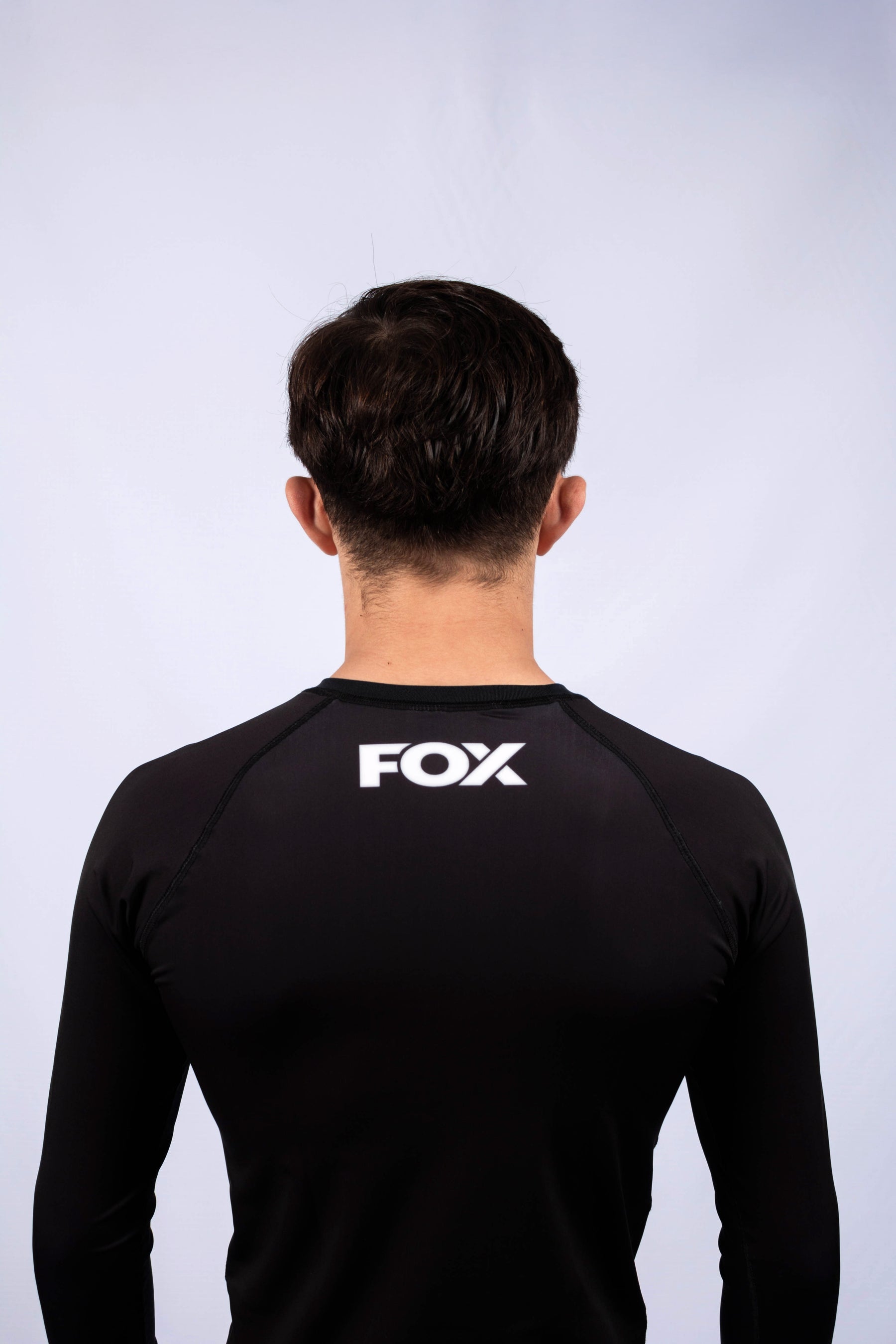 Rash Guard Jiu-Jitsu FOX FW Preta Manga Longa (Logo Branca) UV 50+