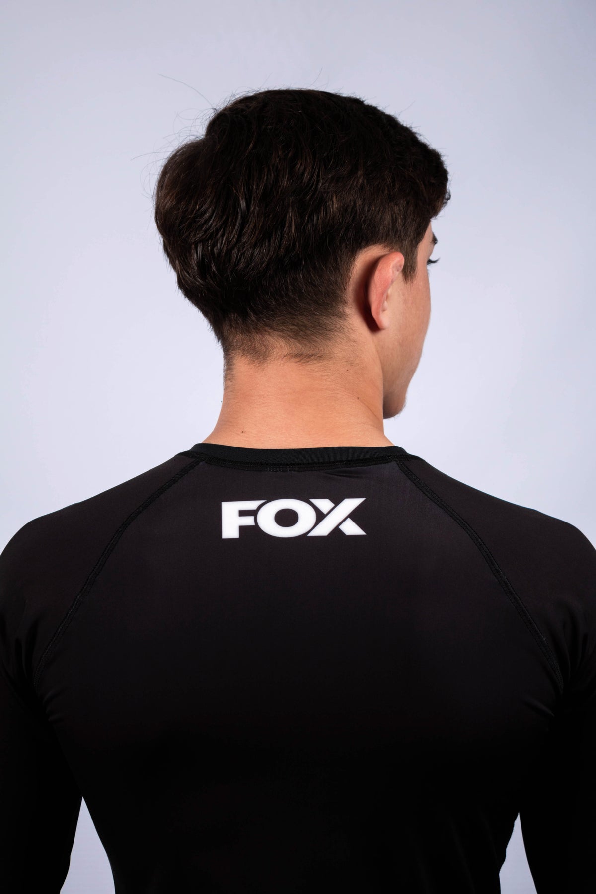 Rash Guard Jiu-Jitsu FOX FW Preta Manga Longa (Logo Branca) UV 50+
