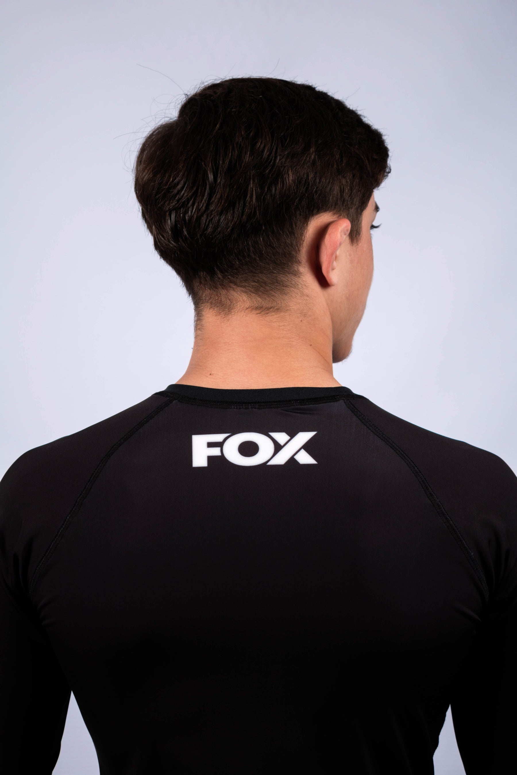 Rash Guard Jiu-Jitsu FOX FW Preta Manga Longa (Logo Branca) UV 50+