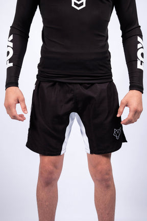 Bermuda No-Gi Jiu-Jitsu FOX FW Preta Ripstop Detalhes Brancos