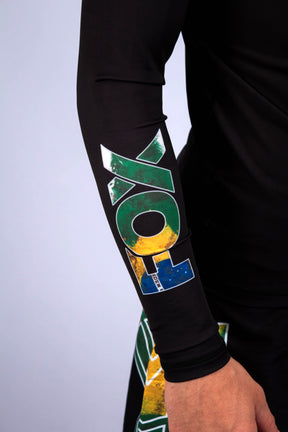 Rash Guard Jiu-Jitsu FOX FW Brasil Manga Longa UV 50+