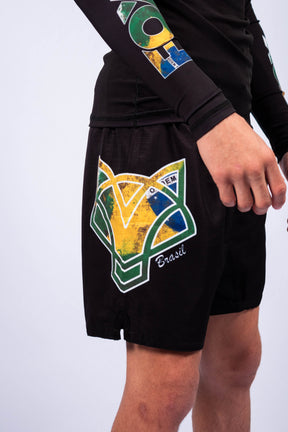 Bermuda No-Gi Jiu-Jitsu FOX FW Brasil Preta Ripstop