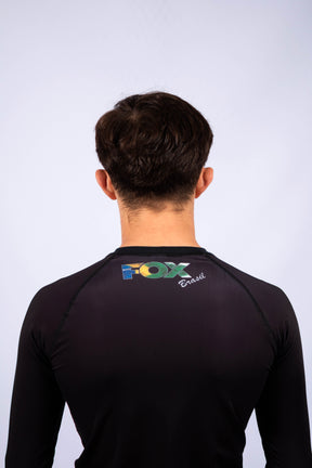 Rash Guard Jiu-Jitsu FOX FW Brasil Manga Longa UV 50+