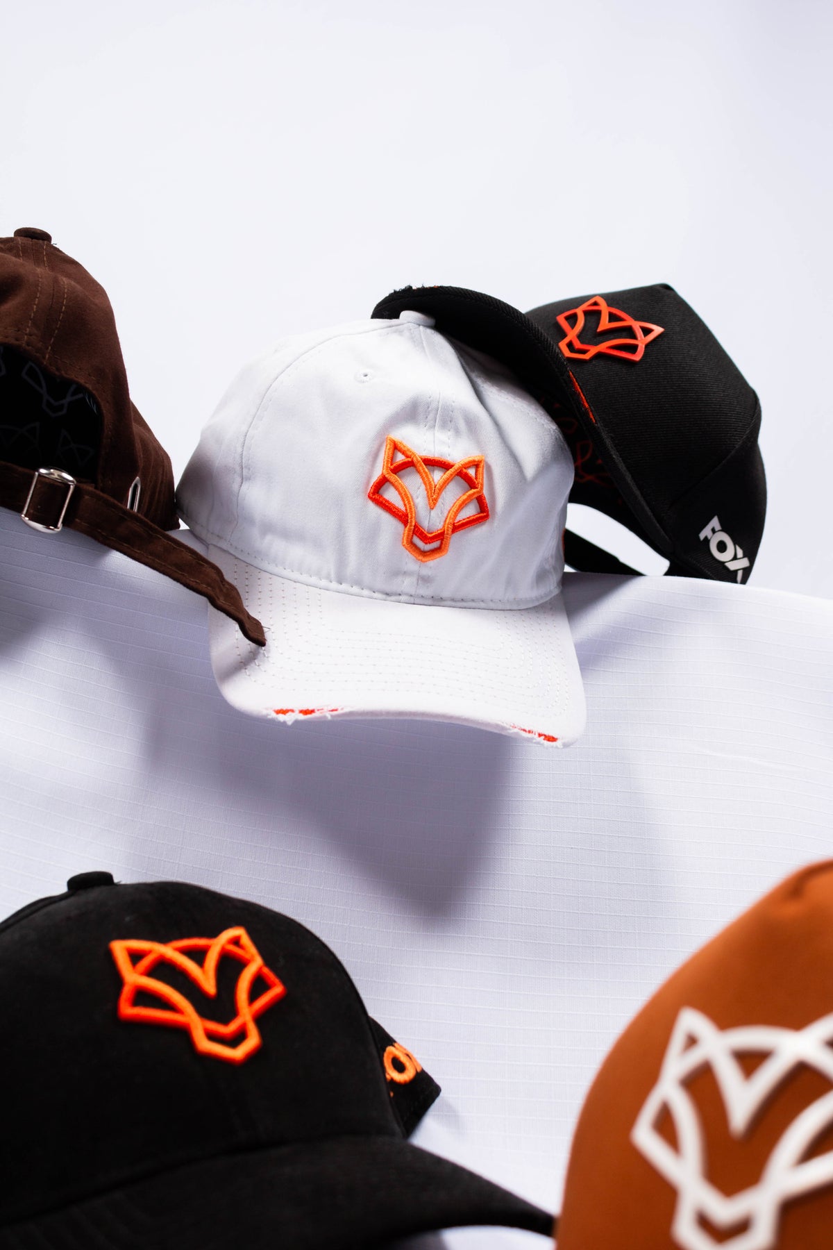 Boné Jiu-Jitsu FOX FW Branco Bordado Laranja