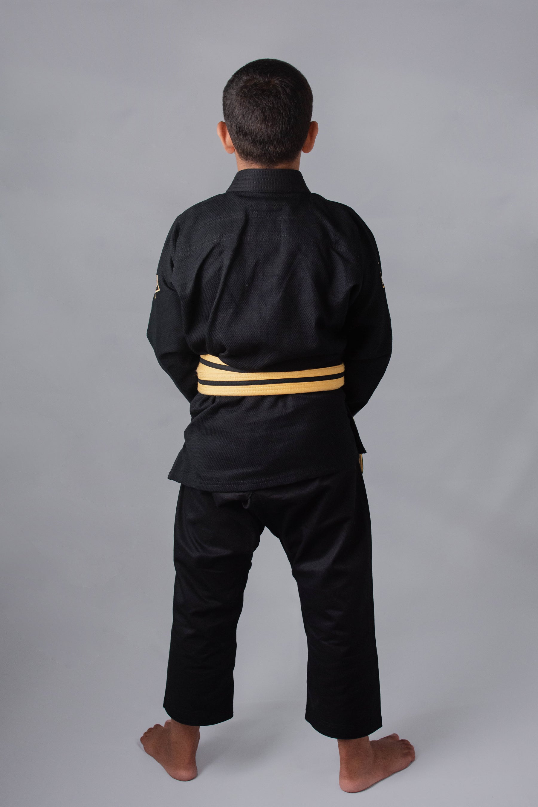 Kimono Infantil Masculino Jiu-Jitsu FOX FW Preto com Dourado