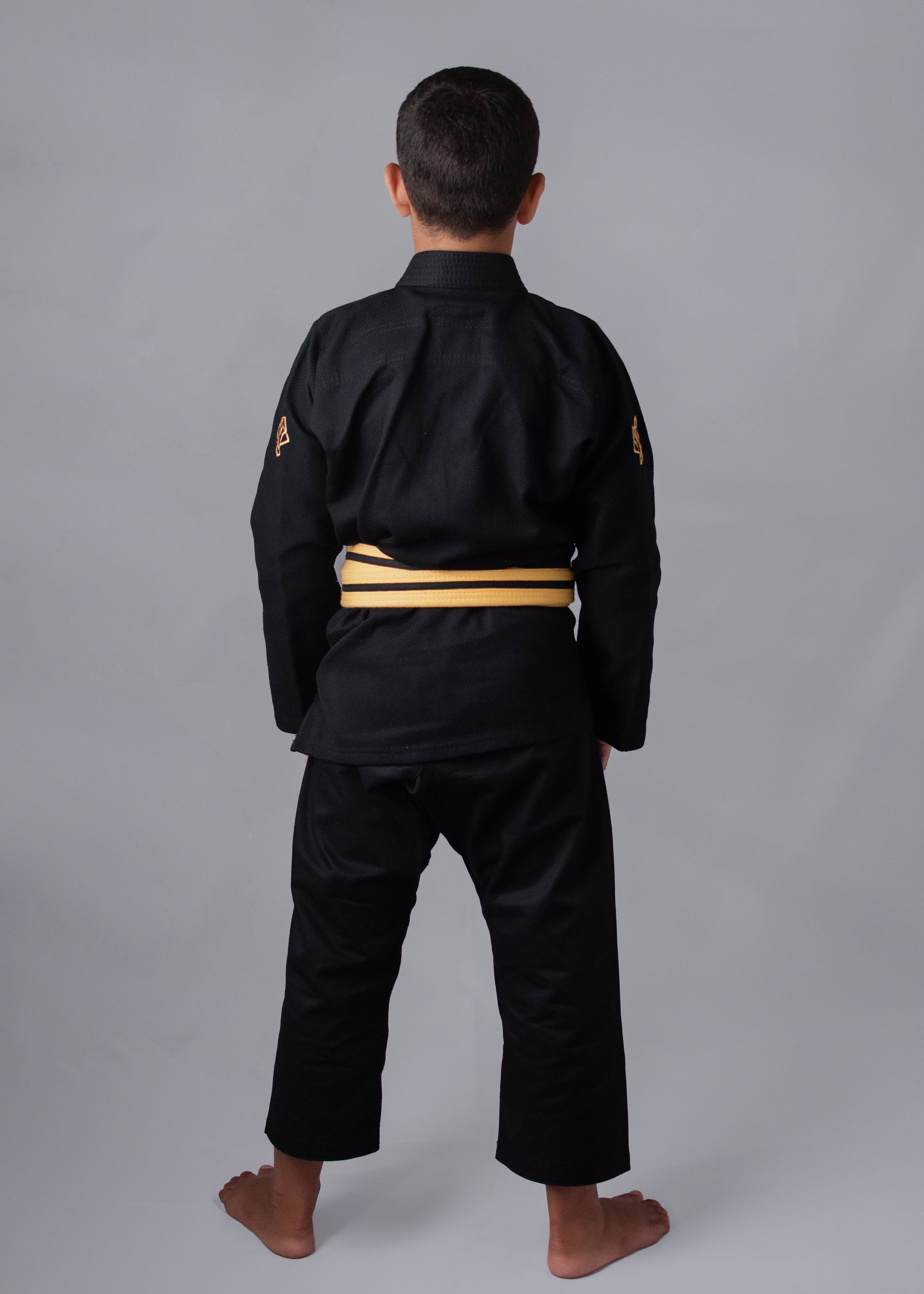 Kimono Infantil Masculino Jiu-Jitsu FOX FW Preto com Dourado