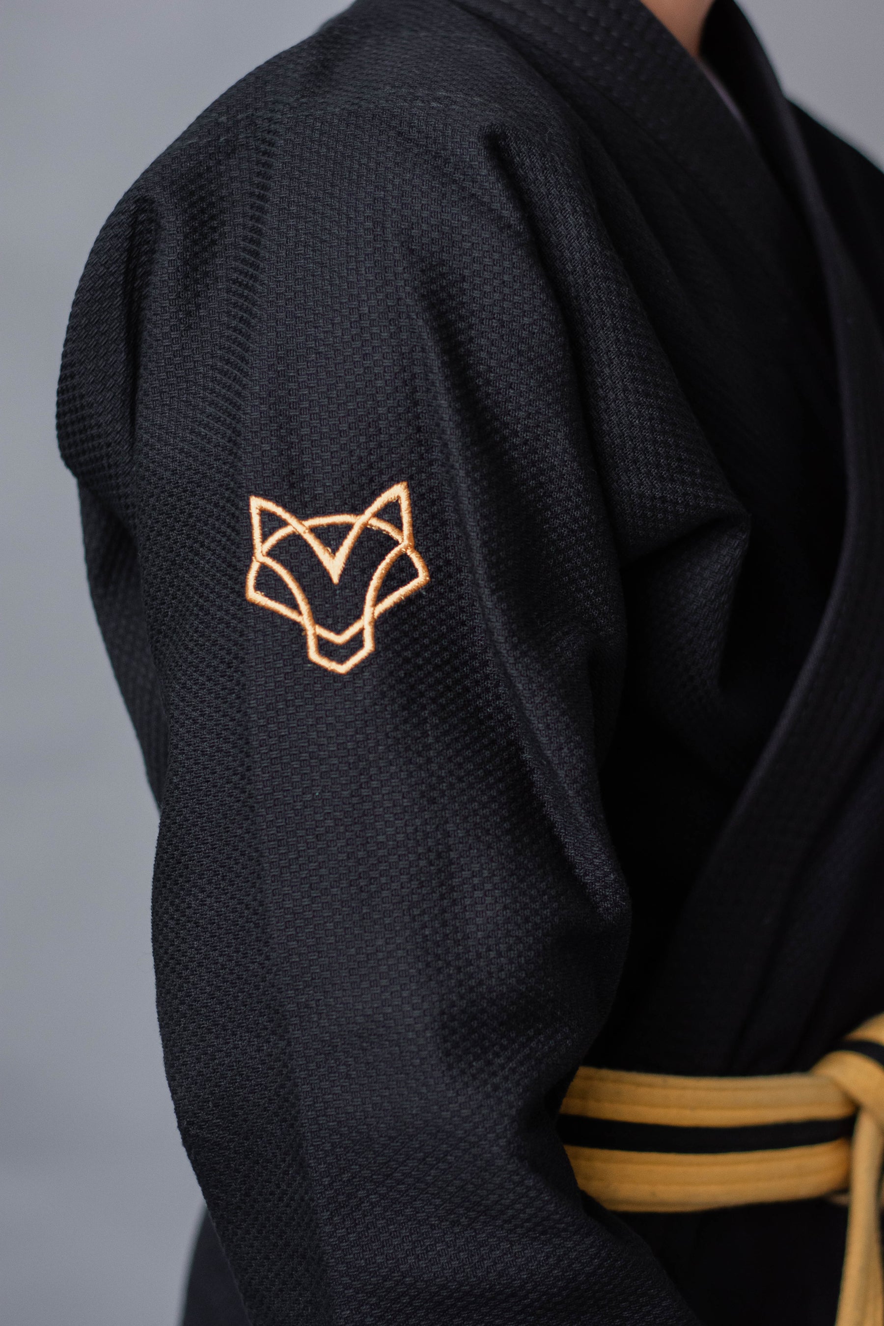Kimono Infantil Masculino Jiu-Jitsu FOX FW Preto com Dourado